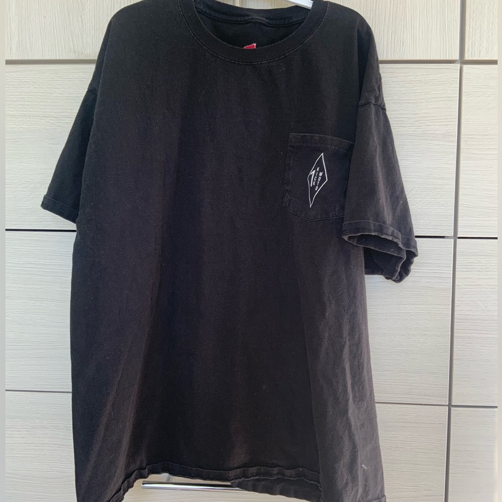 Men’s black kick moto T-shirt with graphic print